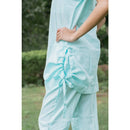 AC By Aratrika Chauhan 100% Organic Linen Blue Kurti-Pant
