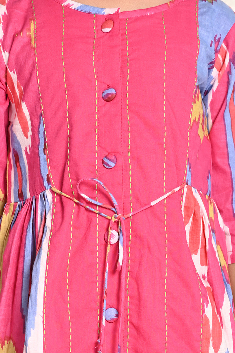 The Cotton Staple Cotton Rainbow Ikat Dress