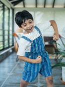 Prathaa Natkhat 100% Cotton Kids Dungaree with T-shirt (Set of 2)
