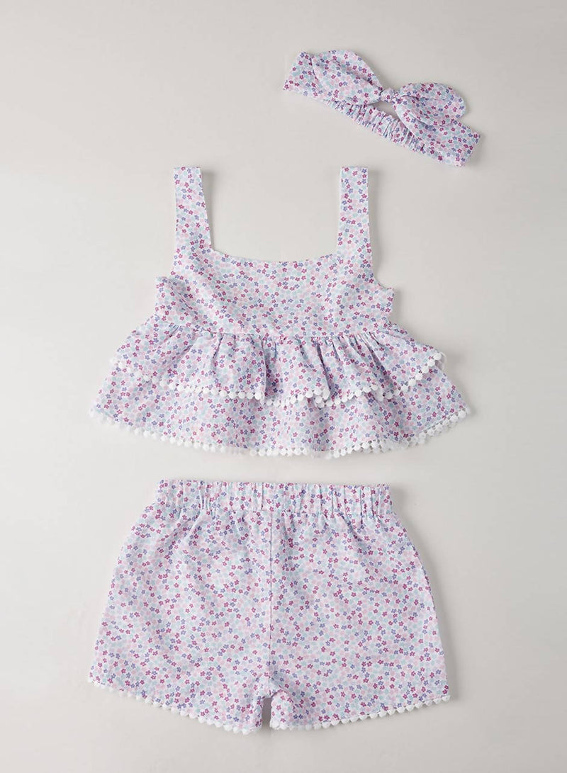 Organic Cotton Kendall Ditsy Girls Co-Ord