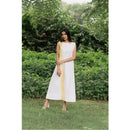AC By Aratrika Chauhan 100% Organic Cotton Linen White Overlap Dress