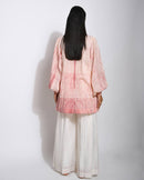 The Loom Art  Ivory Rose Cotton Silk Top