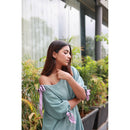 AC By Aratrika Chauhan 100% Organic Jute Purple-Blue Dress