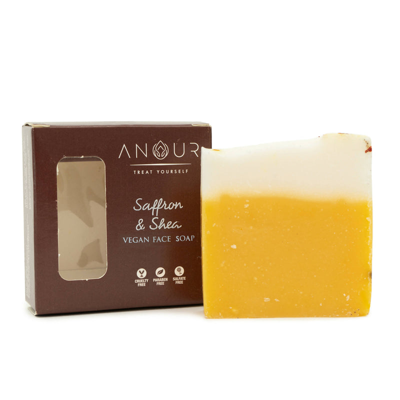 Anour Saffron & Shea Vegan Face Soap