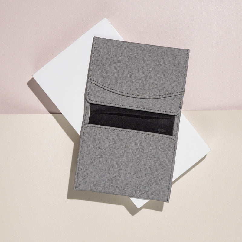 Whitefire Vegan Leather Slim Wallet in Cool Grey