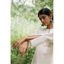 AC By Aratrika Chauhan 100% Organic Handloom Embroidered Kurti-Pant-Crop Top