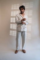 100% Organic Cotton Dawning Unisex Double Breasted Jacket & Pleated Pants Set