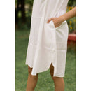 AC By Aratrika Chauhan 100% Organic Cotton Linen White Dress