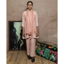 AC By Aratrika Chauhan 100% Organic Cotton Mulmul Peach Kurta - Pant set
