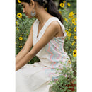 AC By Aratrika Chauhan 100% Organic Handloom Embroidered Kurti-Skirt