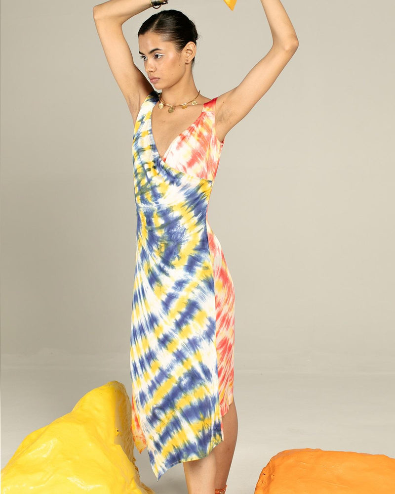Studio Rigu  Jaipur Strappy Dress in Vegan Silk