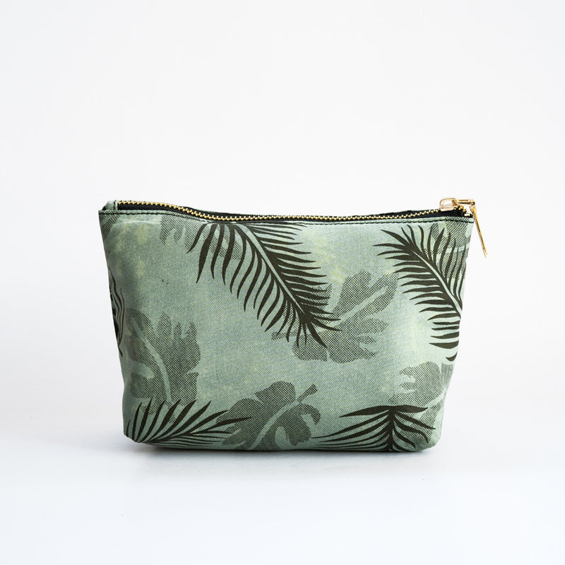 Whitefire Cotton Travel Pouch in Tropical Green