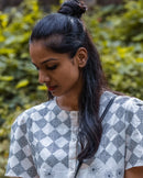 Handcrafted "High on life" Hemp and organic cotton top