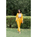 AC By Aratrika Chauhan 100% Organic Linen Orange Jacket-Pant