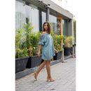 AC By Aratrika Chauhan 100% Organic Jute Purple-Blue Dress