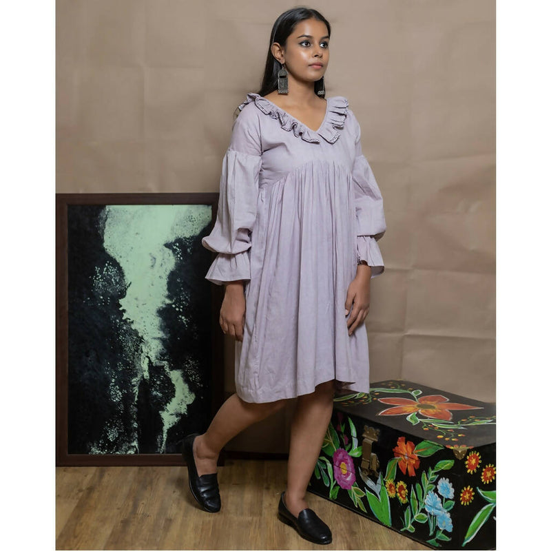AC By Aratrika Chauhan 100% Organic Cotton Mulmul Grey Dress