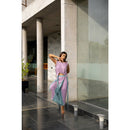 AC By Aratrika Chauhan 100% Organic Jute Purple-Blue Skirt-Top