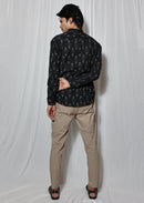 Earth Republic 100% Cotton Ikat Sable Handloom Shirt