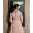 AC By Aratrika Chauhan 100% Organic Cotton Mulmul Peach Kurta - Pant set
