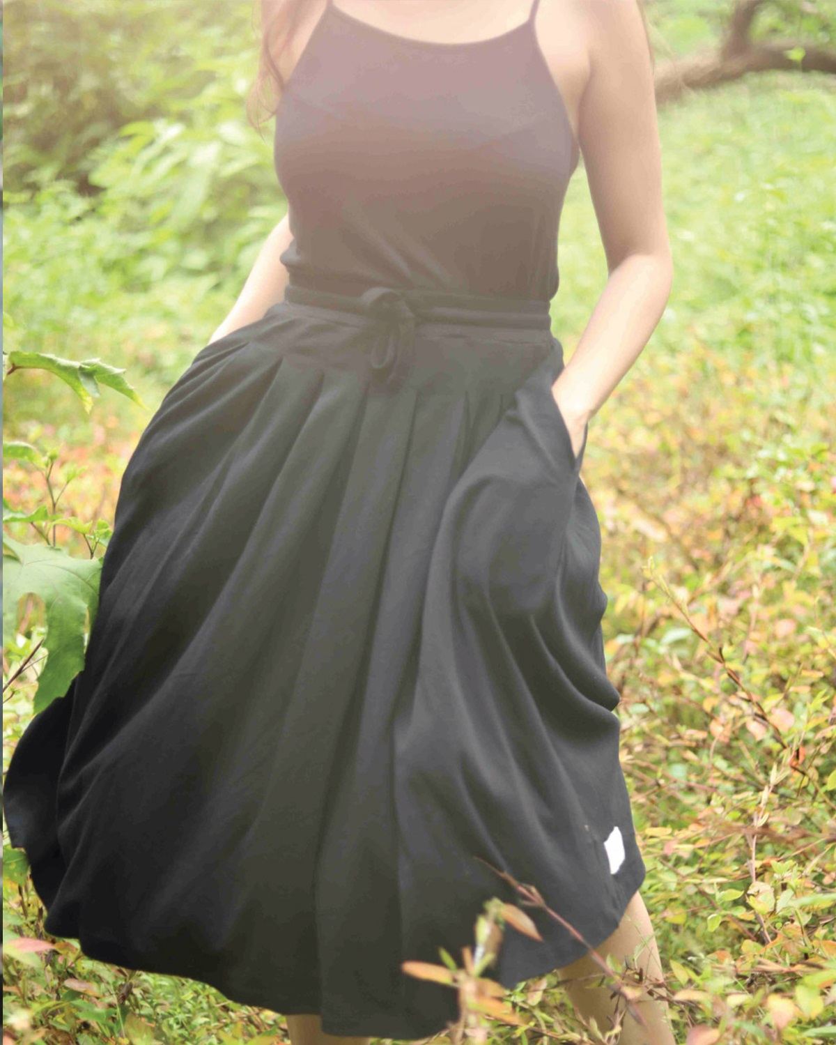 Cotton Pleated Skirt