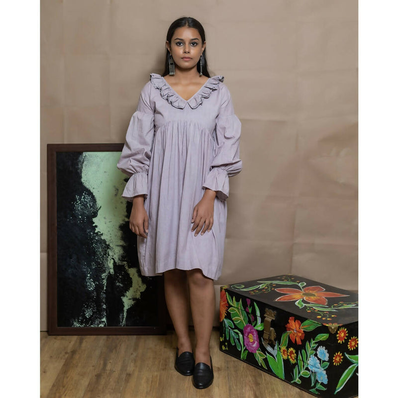 AC By Aratrika Chauhan 100% Organic Cotton Mulmul Grey Dress