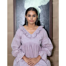 AC By Aratrika Chauhan 100% Organic Cotton Mulmul Grey Dress