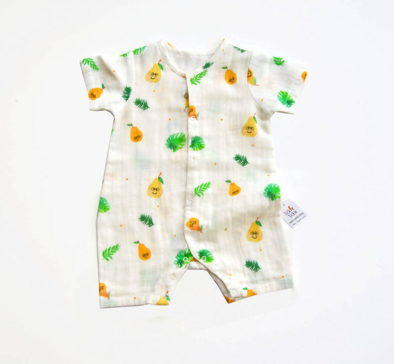 Ethically Made Poppet Pear Organic Muslin Romper