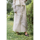 AC By Aratrika Chauhan 100% Organic Handloom Cotton Silver Cream Skirt- Top - Jacket