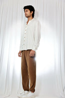 Earth Republic 100% Sustainable Sugarcane Fabric White Cellar Handcrafted Shirt