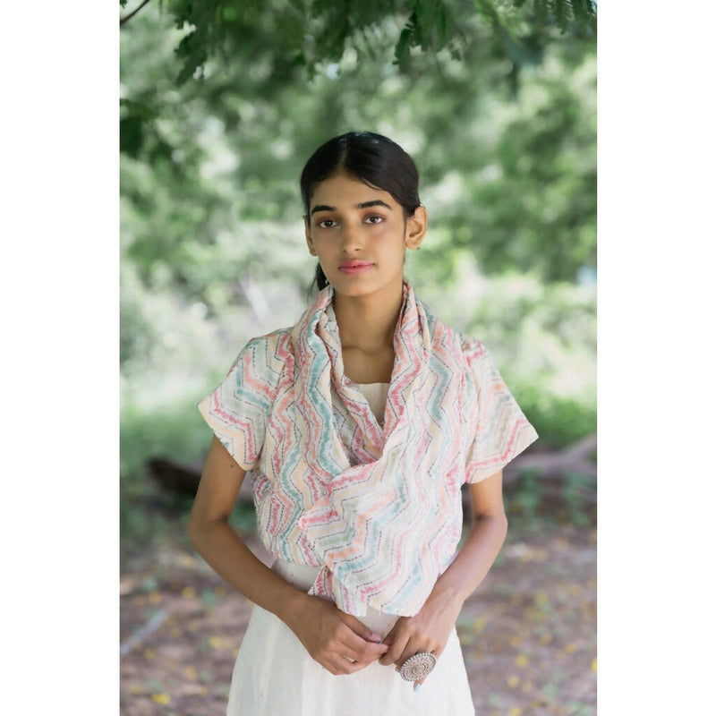 AC By Aratrika Chauhan 100% Organic Handloom Embroidered Jacket - Dress