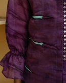 Upcycled Zero Waste Sapphire Frilled Shirt