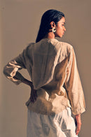 Handcrafted Moonstone Pin tucks shirt