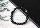 Bamboology Unisex Obsidian Bracelet - Black