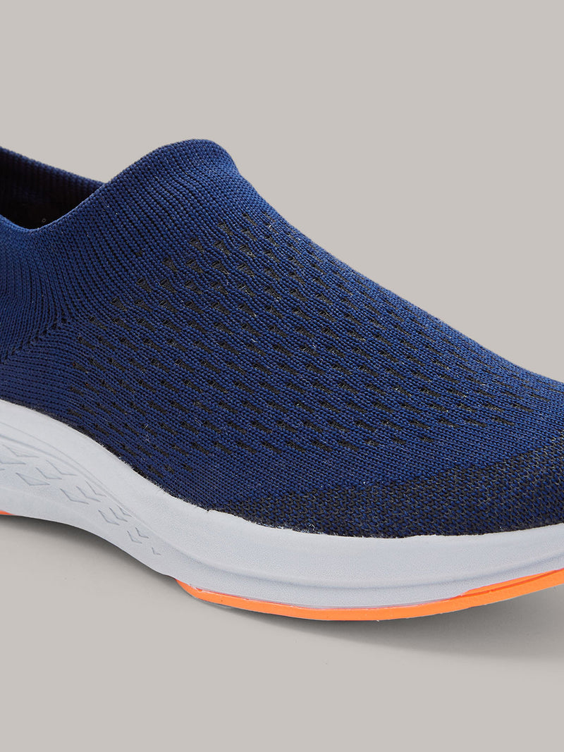 Roar For Good Navy Blue Slip on Shoes for Men | Soft Cushion Insole, Slip-Resistance, Dynamic Feet Support & Arch Support | Made from recycled PET bottles