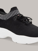 Roar For Good Black Casual Shoes for Women | Soft Cushion Insole, Slip-Resistance, Dynamic Feet Support & Arch Support | Made from recycled PET bottles | Fashionable and stylish