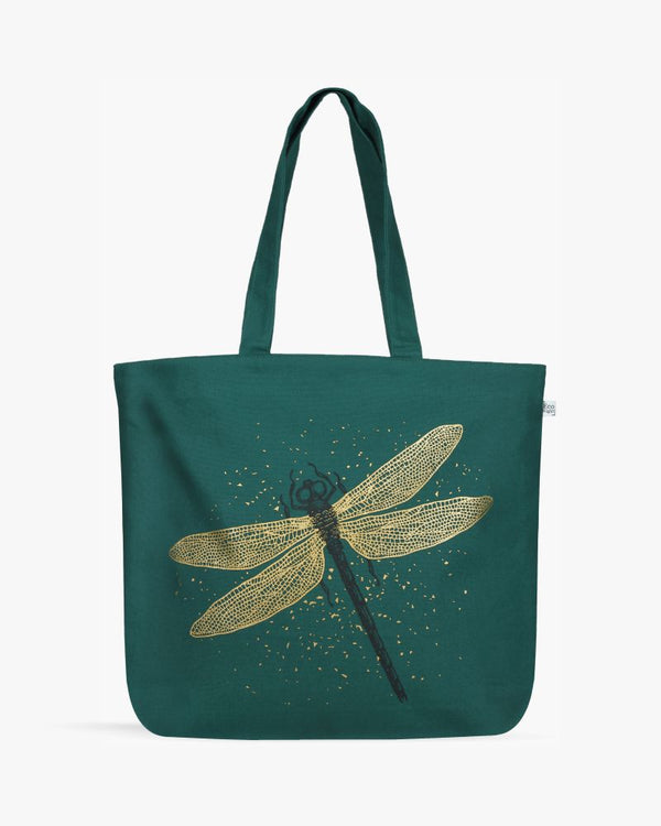 Large Zipper Tote Bag - Spectacular DragonFly