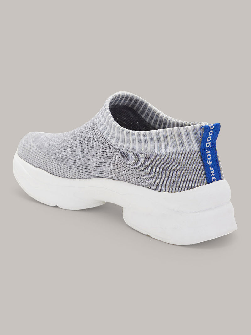 Roar For Good Grey Slip on Shoes for Women | Soft Cushion Insole, Slip-Resistance, Dynamic Feet Support & Arch Support | Made from recycled PET bottles | Fashionable & Stylish