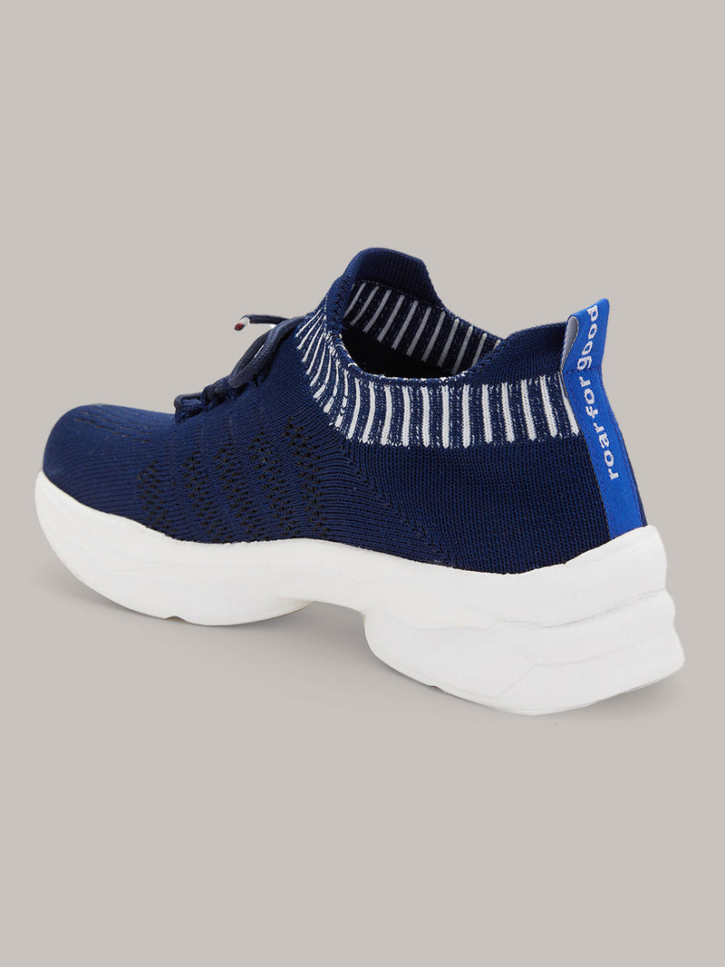 Roar For Good Navy Blue Casual Shoes for Women | Soft Cushion Insole, Slip-Resistance, Dynamic Feet Support & Arch Support | Made from recycled PET bottles | Fashionable and stylish