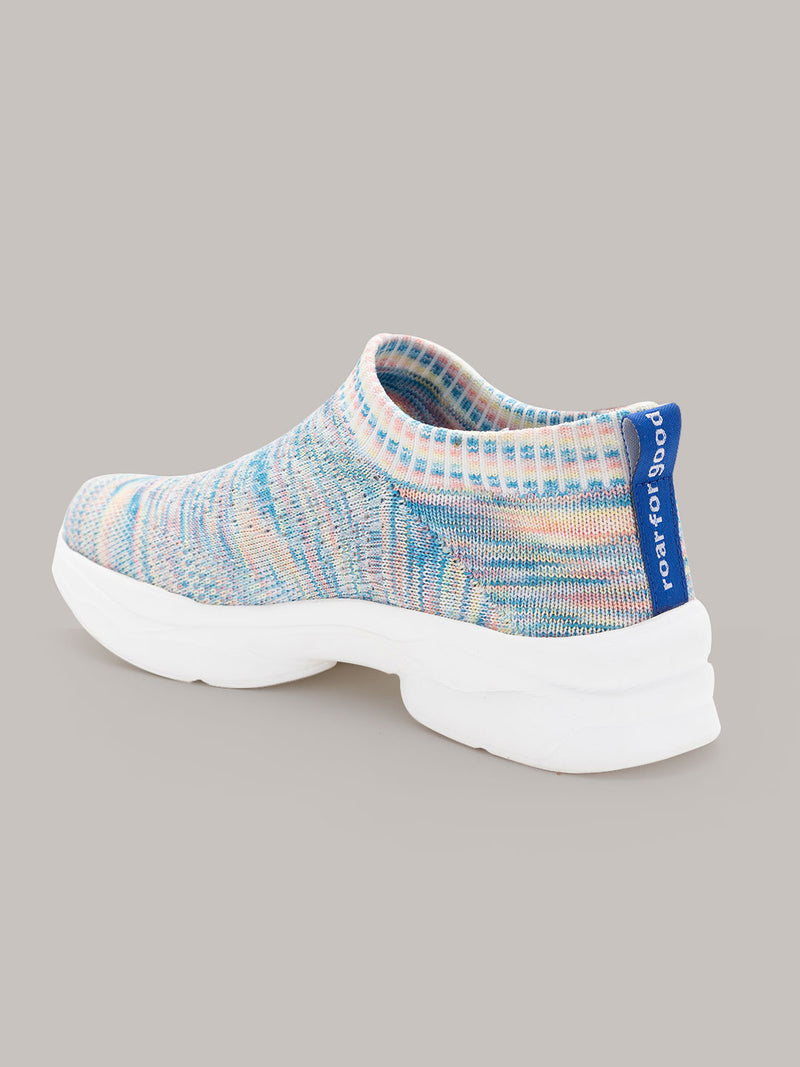 Roar For Good Multi Coloured Slip on Shoes for Women | Soft Cushion Insole, Slip-Resistance, Dynamic Feet Support & Arch Support | Made from recycled PET bottles | Fashionable & Stylish