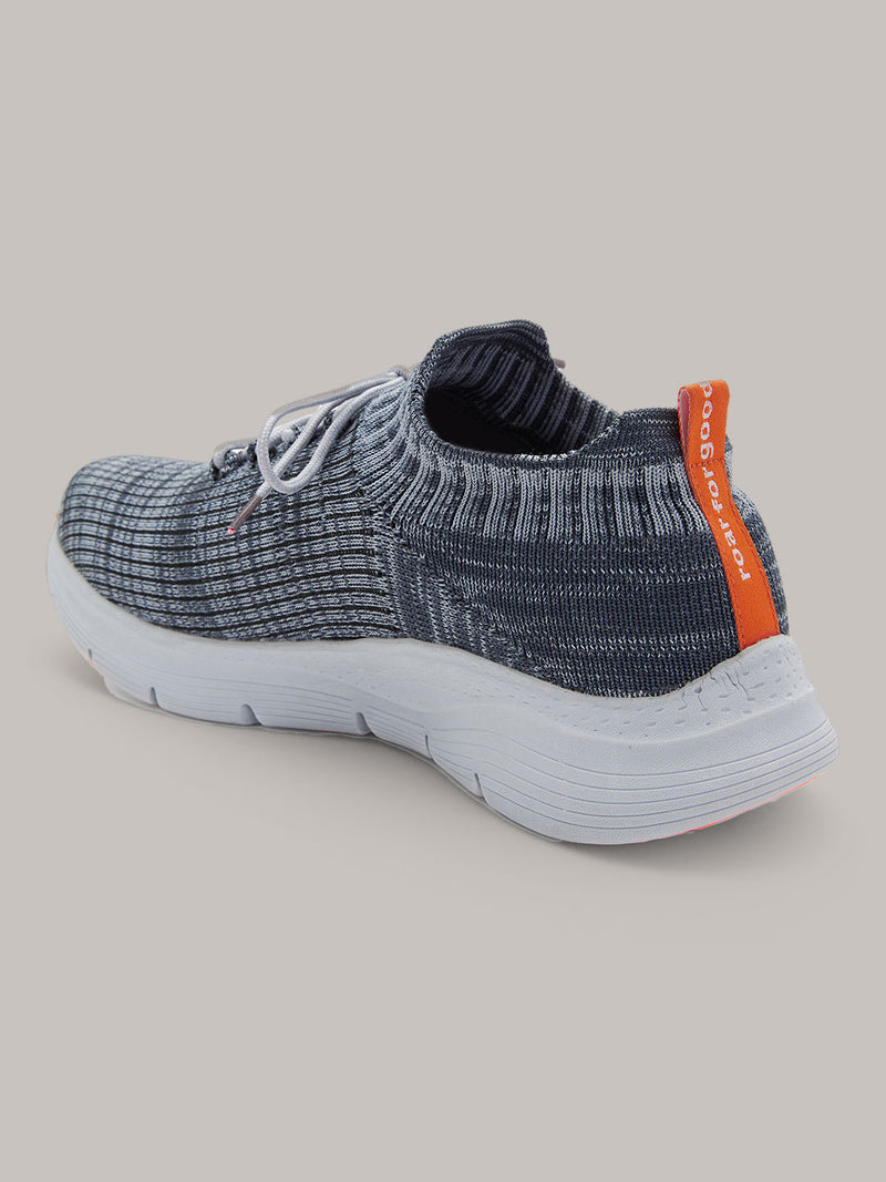 Roar For Good Grey Casual Shoes for Men | Soft Cushion Insole, Slip-Resistance, Dynamic Feet Support & Arch Support | Made from recycled PET bottles