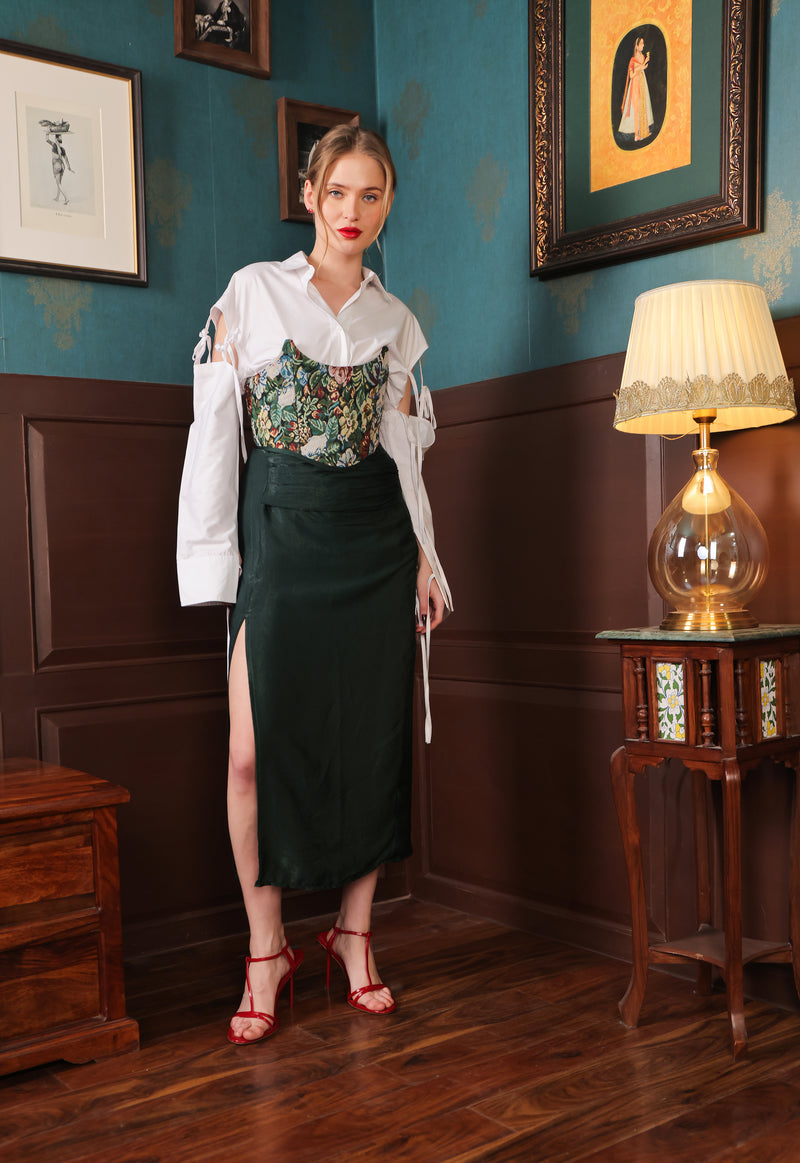 Label Muslin Ivy Drape Skirt Set