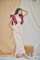 The Conscious Closet White Rock and Congo Brown Rock Shadow Jumpsuit