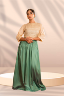 Rj Label Radiant Pleated Skirt Organic Pure Silk Unisex