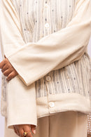 Rj Label Rabar Grey Stripe Rabari Jacket Kala Cotton Unisex