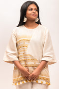 Rj Label Terradahl Brown/yellow Top Organic Kala Cotton Women