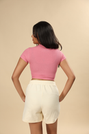 Carbontree Bamboo Women Wild Rose Casual Crop Top