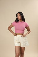 Carbontree Bamboo Women Wild Rose Casual Crop Top