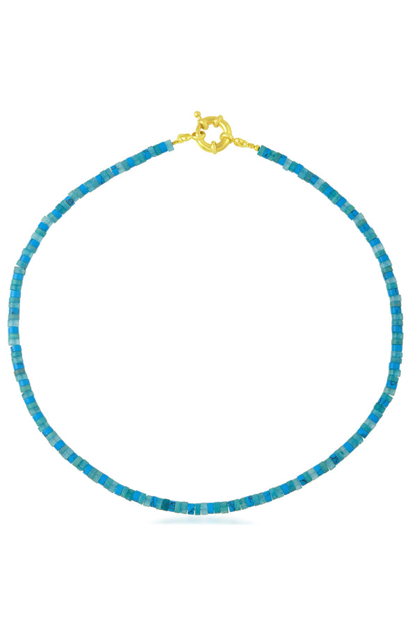 Arvino Mixed Tier Beaded Necklace (Water Resistance Premium Plating)