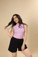 Carbontree Bamboo Women Lavender Haze Highneck Tank Top