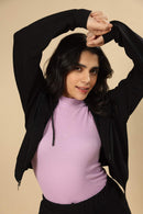 Carbontree Organic Cotton Women Carbon Black Cropped Carbon Hoodie